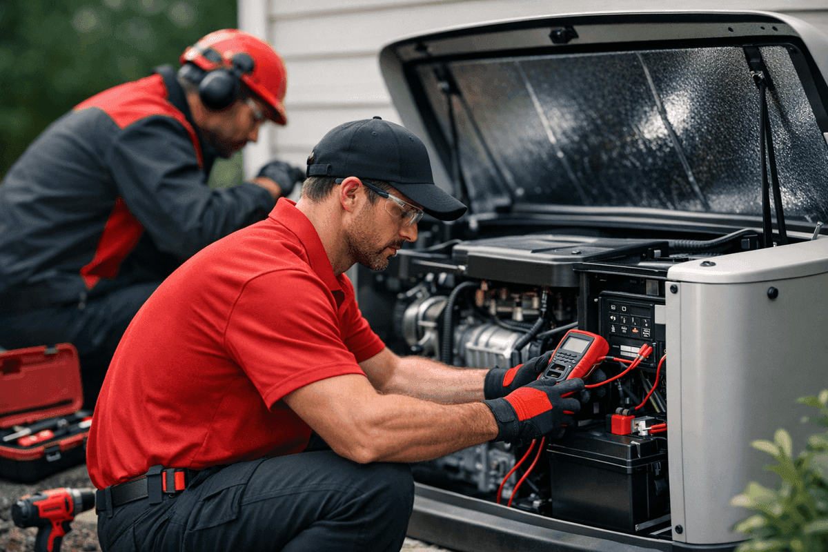 Generator Maintenance service by Brook HVAC