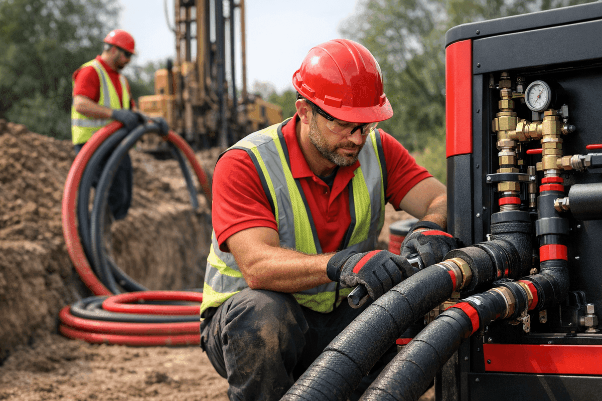 Geothermal service by Brook HVAC